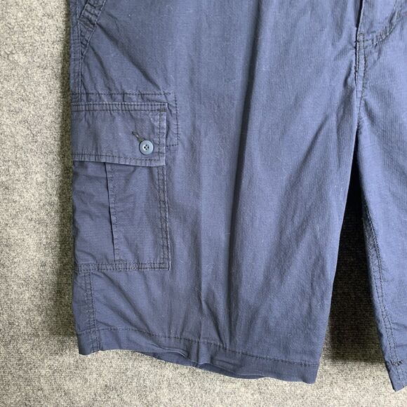 WearFirst Cargo Hiking Shorts Ripstop Hi-rise Pockets Navy Blue Sz 42 - Picture 4 of 14